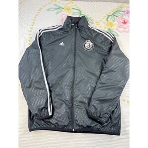 Adidas Brooklyn Nets NBA Full Zip Track Jacket Coat Mens Medium